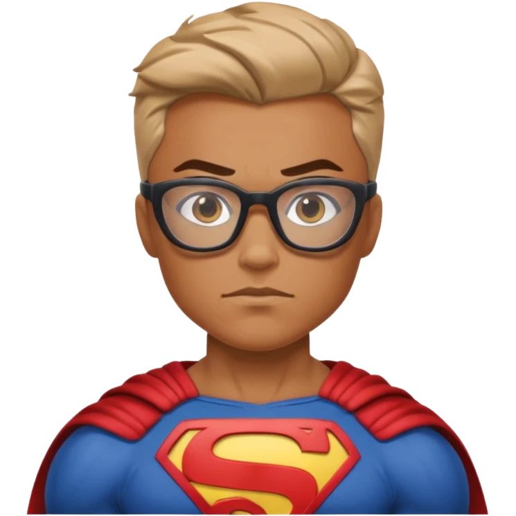 Glasses-Wearing super Heroe emoji
