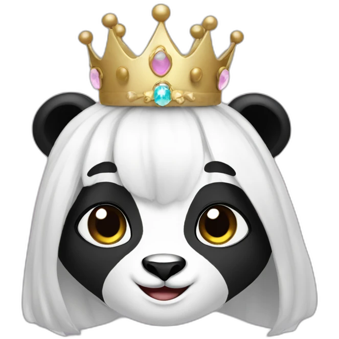 panda dressed as a princess emoji