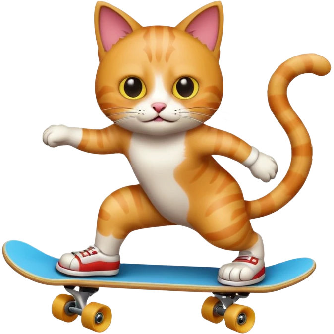 Cat skateboarding  emoji