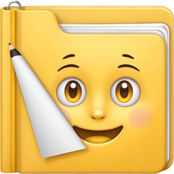 yellow workbook emoji