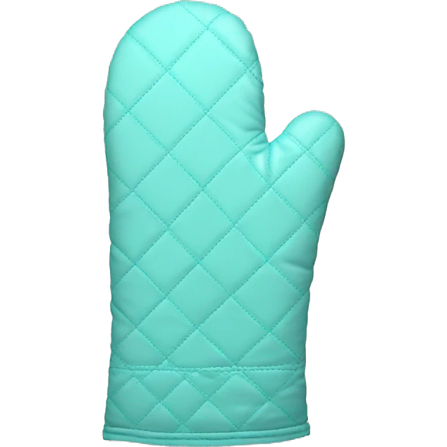 Realistic tiffany blue oven mitt emoji