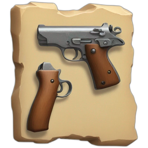 match 3 tile for a pistol vertical emoji