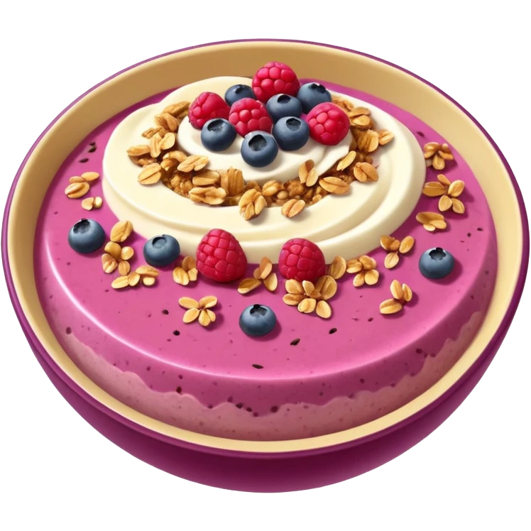 dark pink and gold smoothie bowl emoji