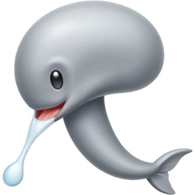 sperm cell emoji, slightly curved tail, minimalistic style, white color emoji
