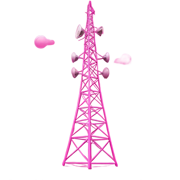 pink radio tower emoji