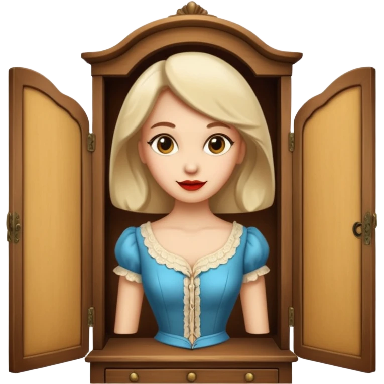 A character from the fairy tale Beauty and the Beast — the lady who was transformed into a wardrobe by magic. This character retains the wardrobe's original form while having a slight touch of anthropomorphism. emoji