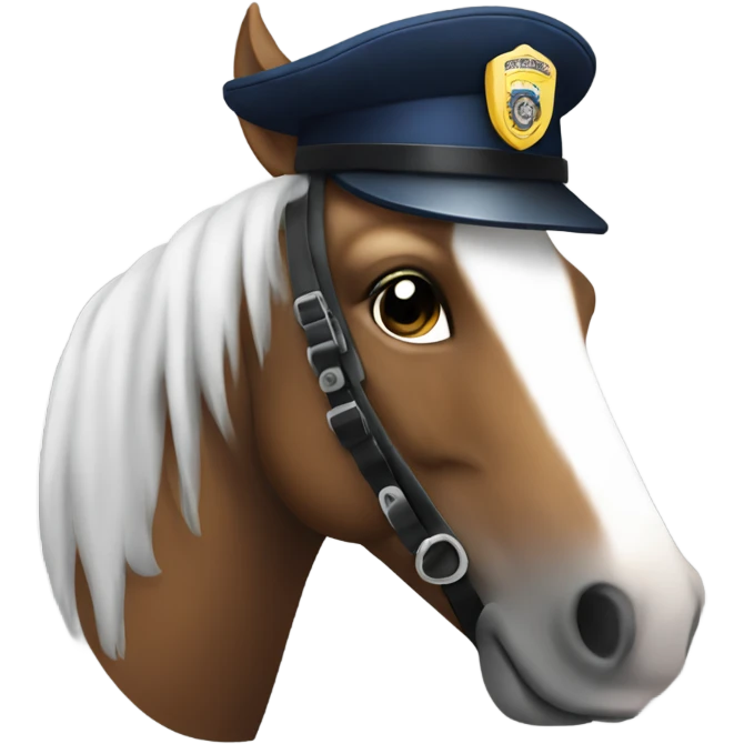 Horse police officer emoji