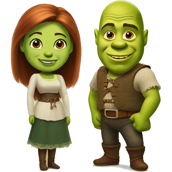 shrek and fiona emoji
