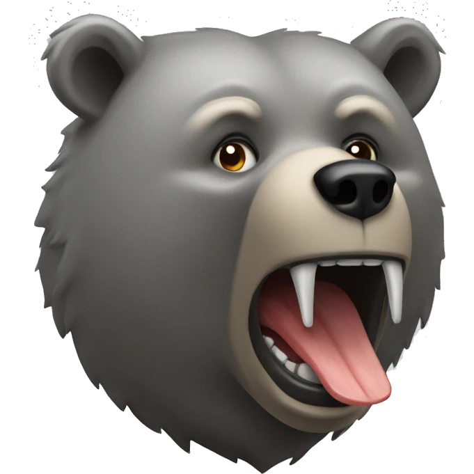 realistic-grey-bear-eating  emoji