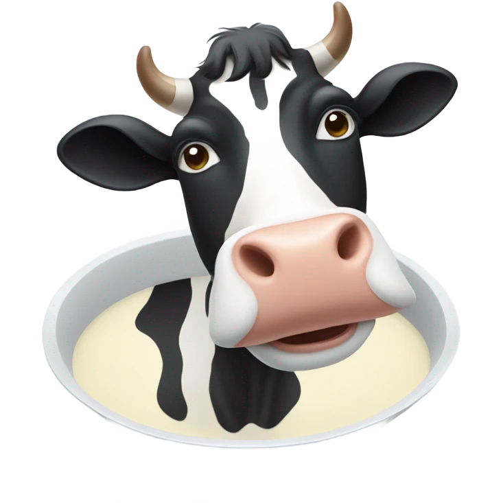 cow drinking milk emoji