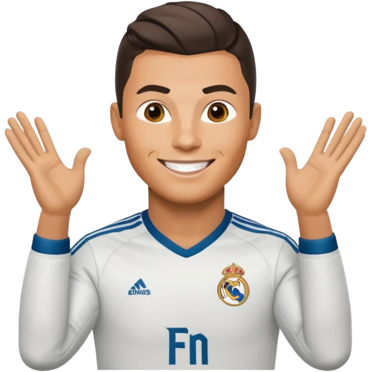 cristiano ronaldo wearing a real madrid jersey emoji