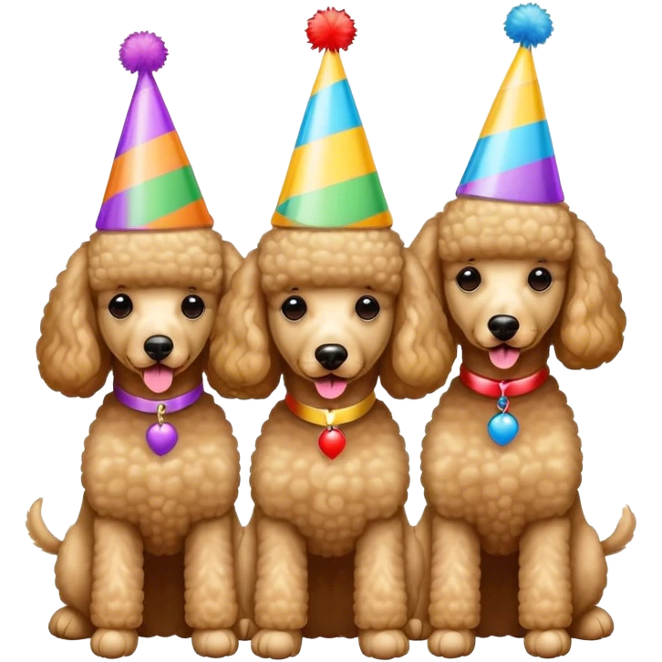 Poodle party emoji