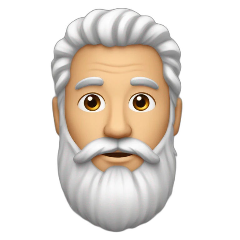 Homme brun barbu calvitie emoji