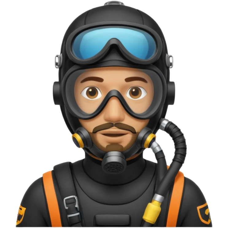 Moroccan Male 38 short beard, scuba diving emoji