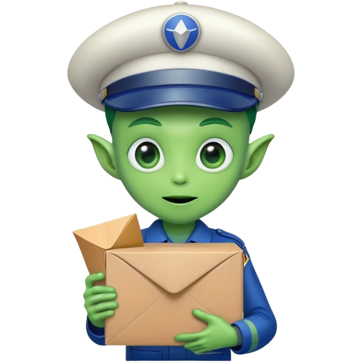 make an alien that is a mailman emoji