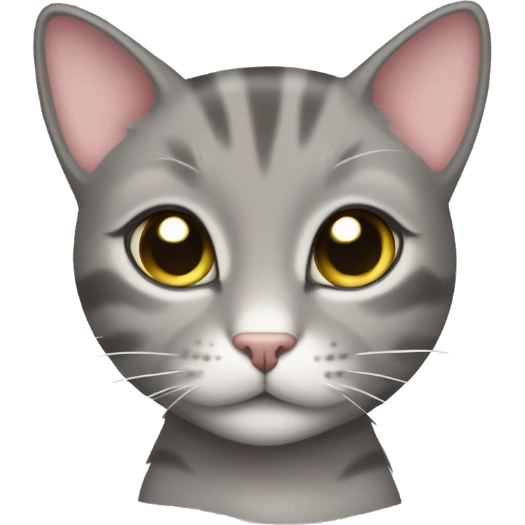Tabby gray cat princess emoji