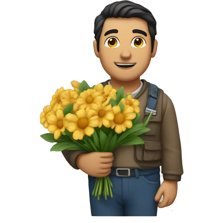 franco colapinto holding flowers emoji