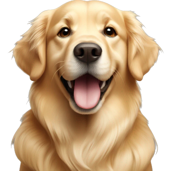 Golden retriever happy emoji