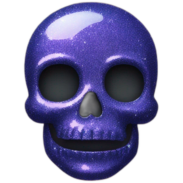 Glitter skull emoji