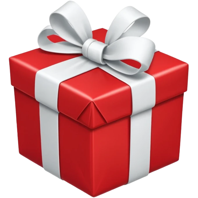 red and white gift emoji