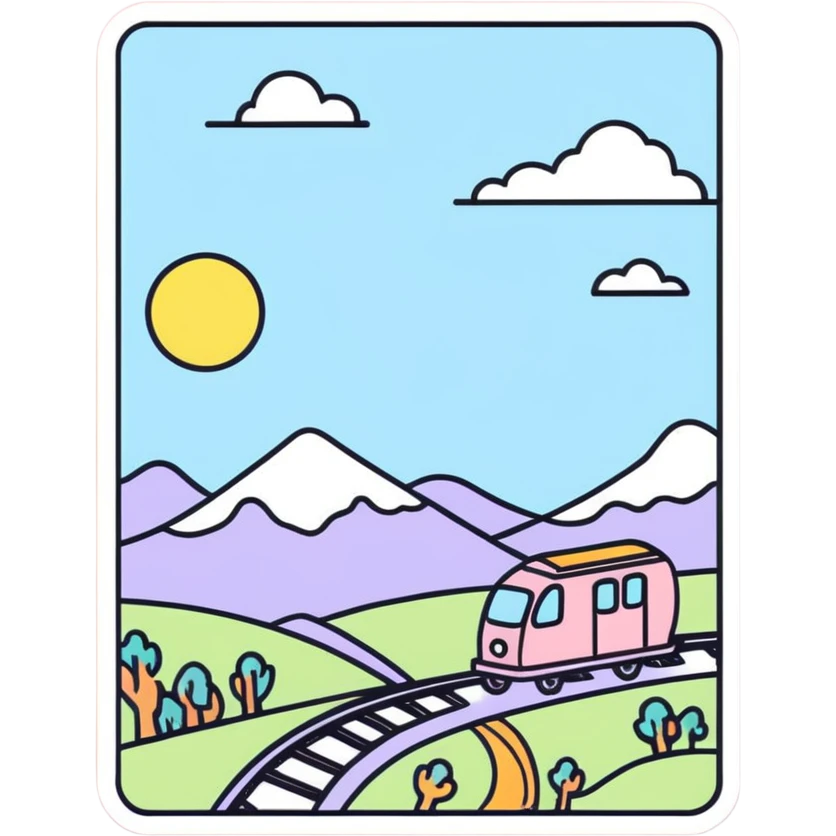 A closed soft purple color journey covered with tiny cute whimsical style Doodle drawings on the front cover, detailed isolated die cut sticker. Must be 8k, dpi 300 emoji