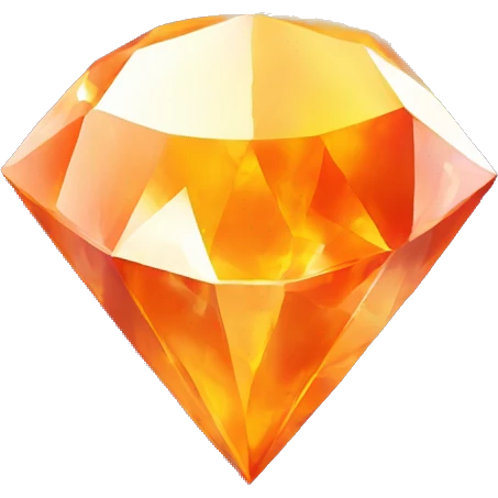  orange diamond on fire that is 🫠 gaming logo  emoji