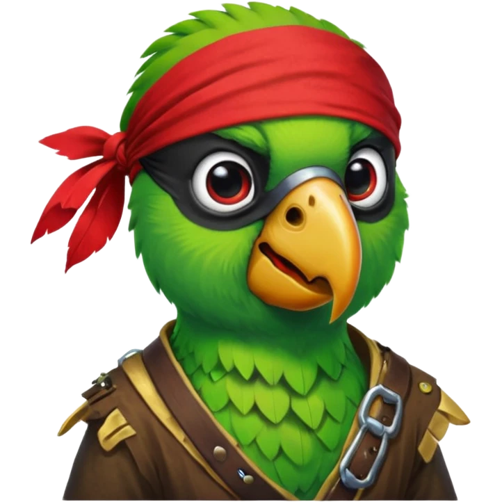 pirate and parrot emoji