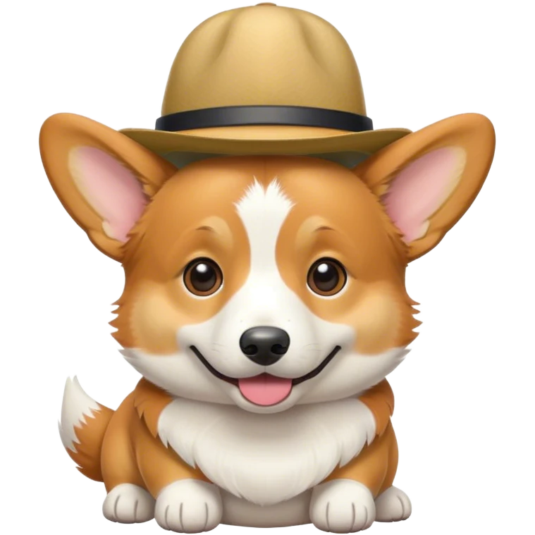 Corgi wearing hat emoji
