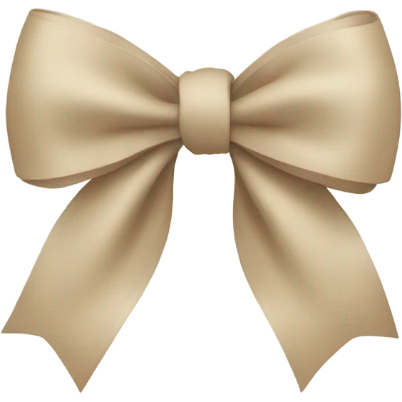 Beige bow emoji