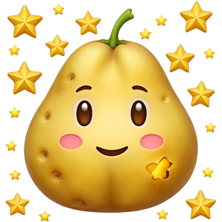 Patate mignon avec des étoiles  emoji