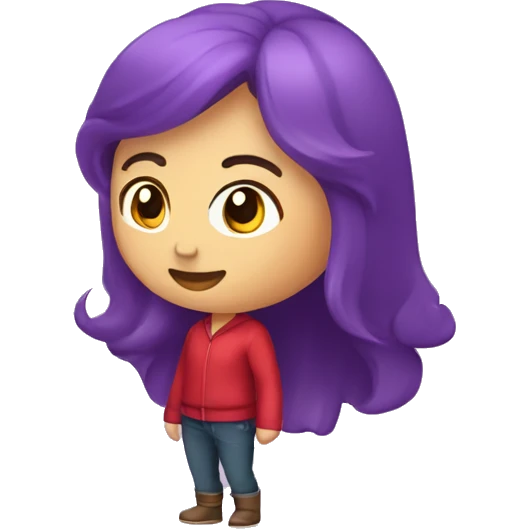 Corazón mitad violeta mitad rojo difuminado emoji