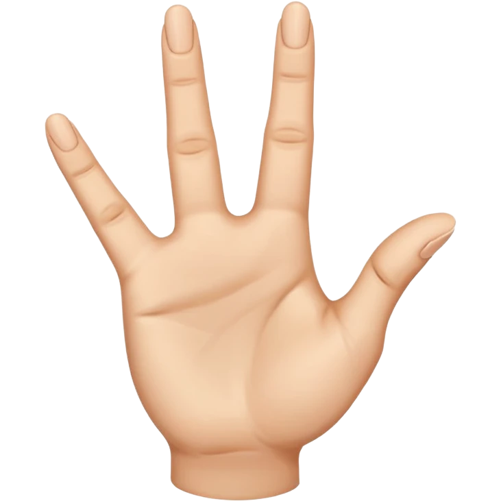 A hand where the palm is facing the towards the user and only the middle finger is bent in a 90 degree angle and rest of the 4 fingers are pointing upward emoji