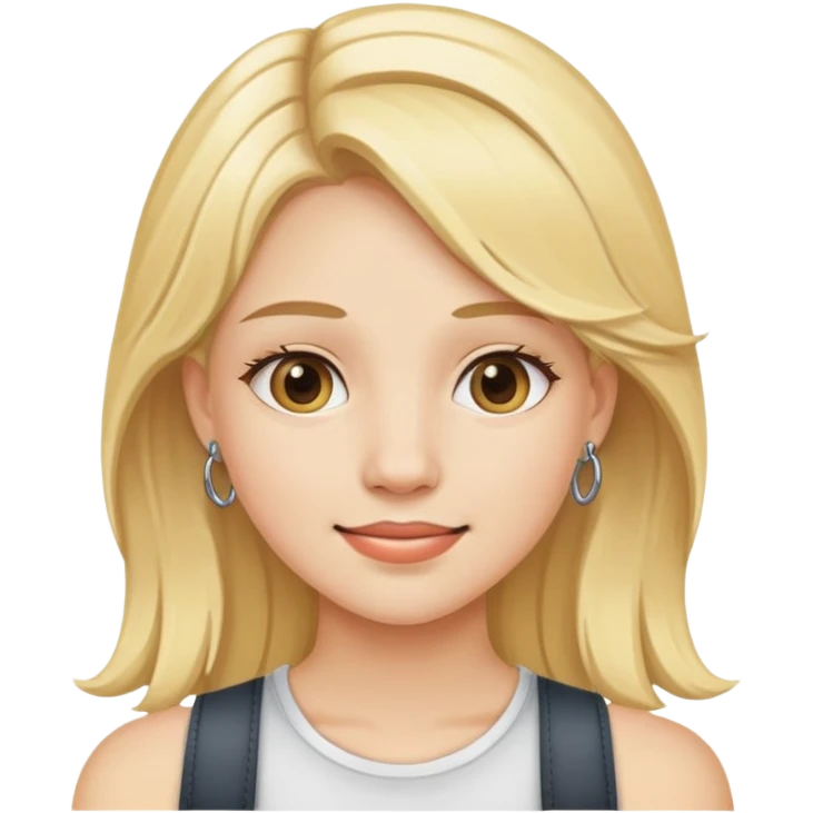 Rubia con brackets  emoji