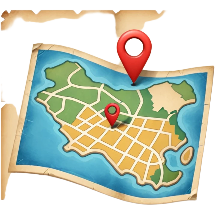 a map with a pin emoji