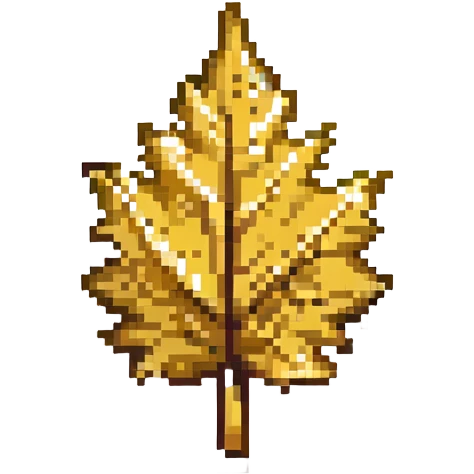 golden birch leaf emoji
