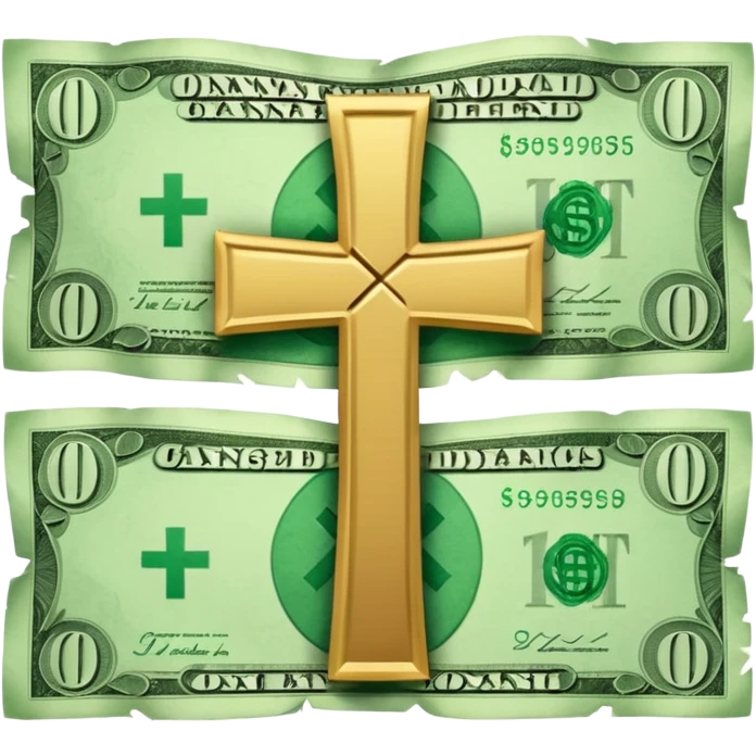 a money billet with a cross through emoji