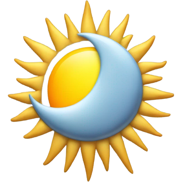 sun and moon emoji