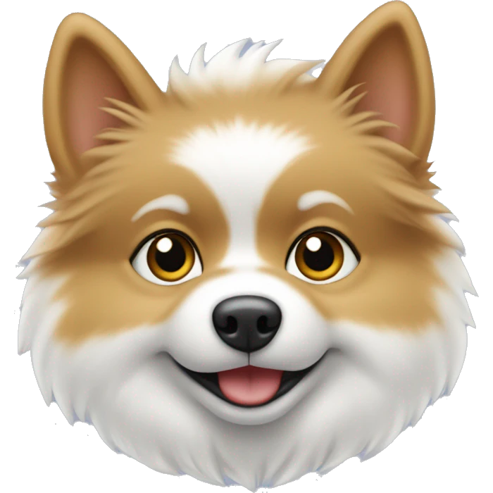 Spitz nain blanc bébé  emoji