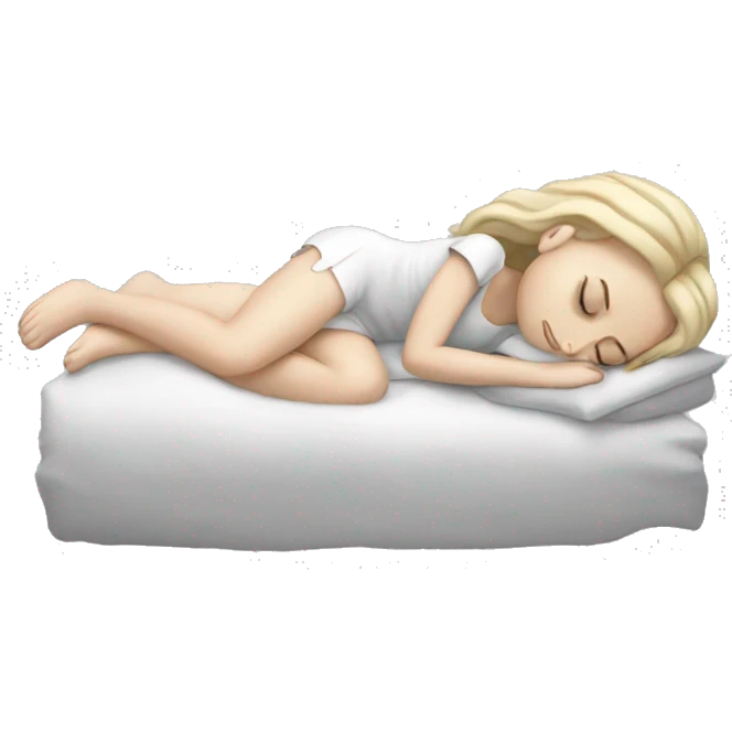 aesthetic white girl sleeping emoji