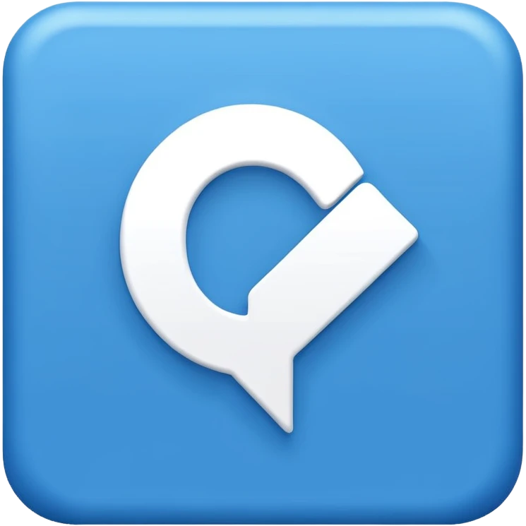 Blue square with a white checkmark emoji