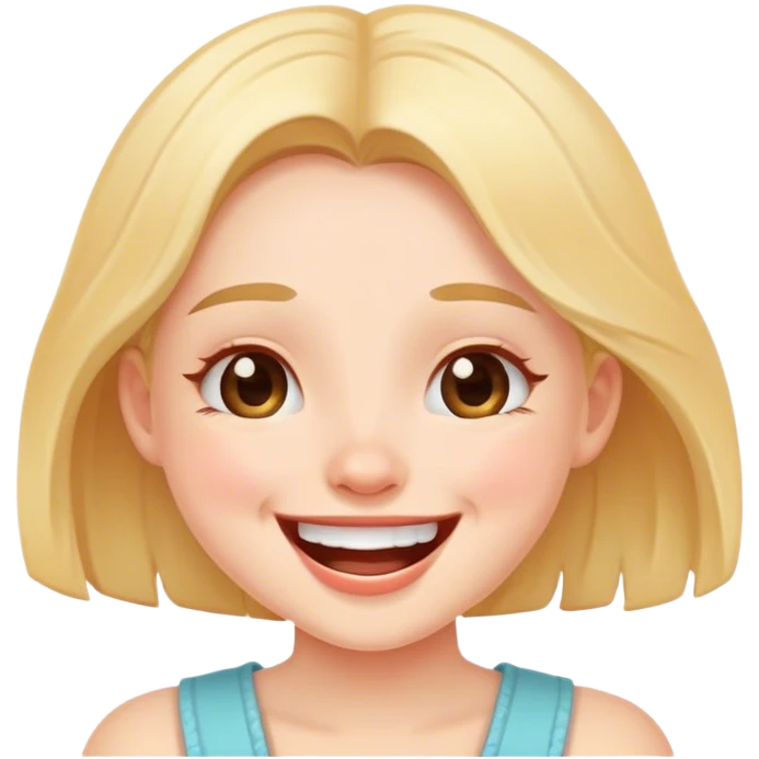 دختری کیوت که همیشه میخنده و احساساتی هست emoji
