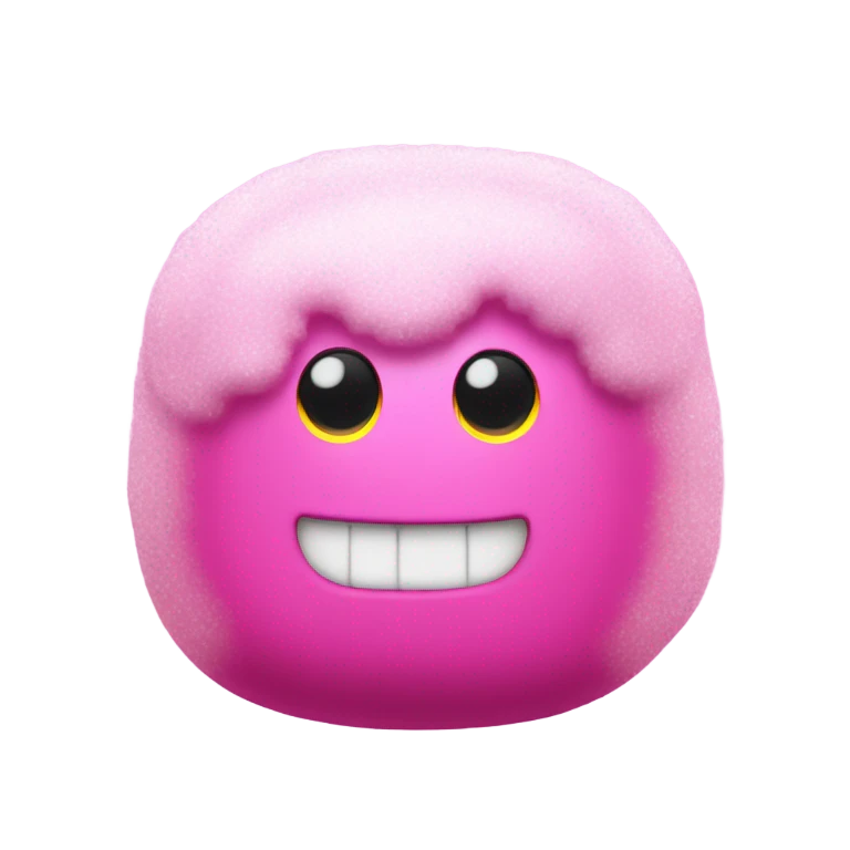 Hot pink marshmallow with glitter emoji
