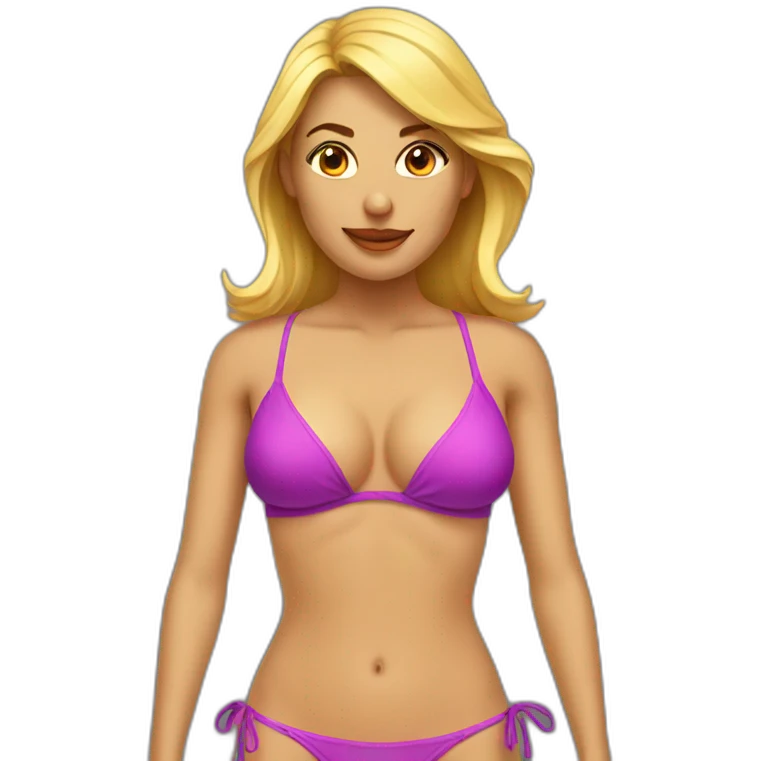 Femme en bikini emoji