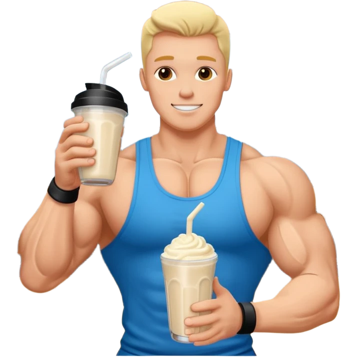 protein shake in shaker for bodybuilders emoji