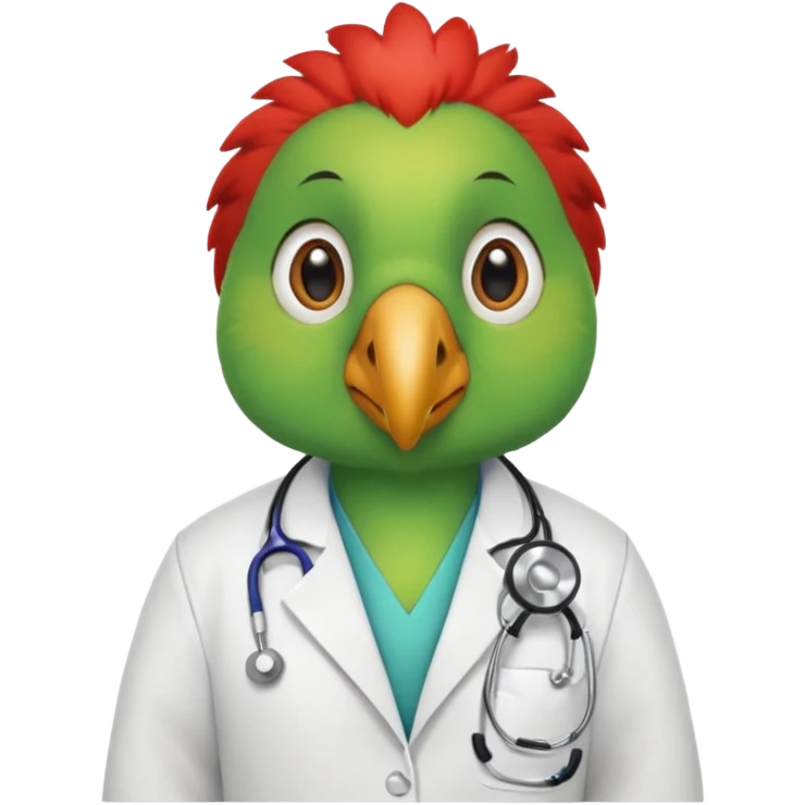 Parrot doctor emoji