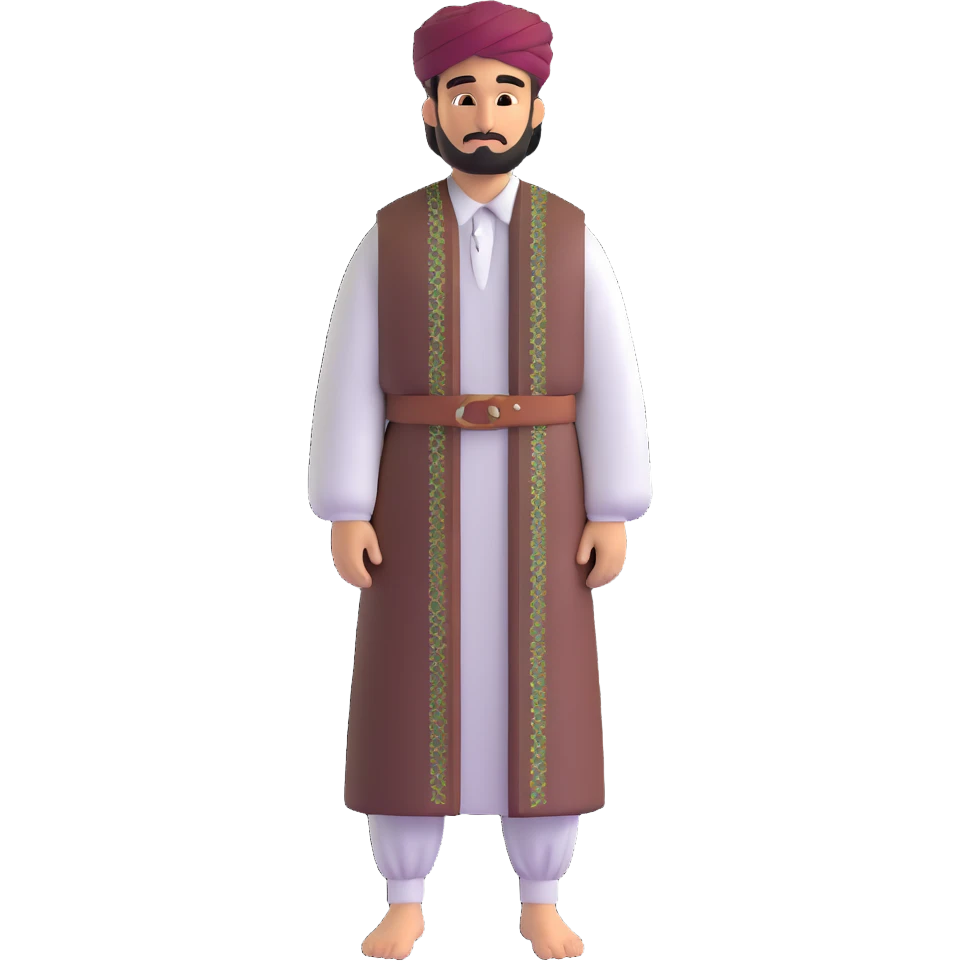 Kurdish man with traditional shal u shapik outfit emoji