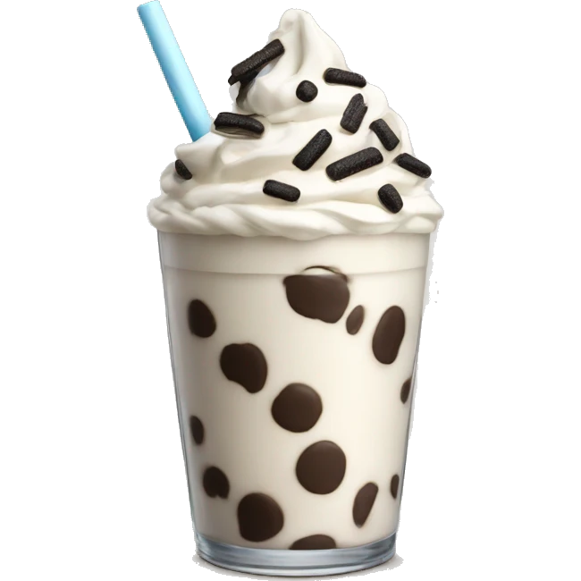 Cookies and cream milkshake  emoji