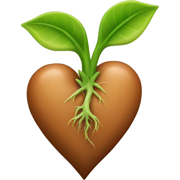 heart shape seed with Sprout emoji