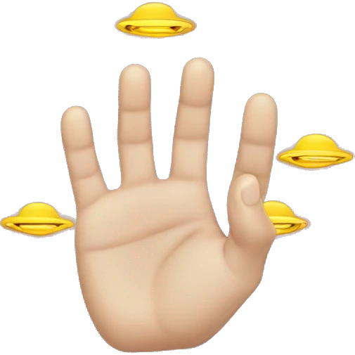 Two hands forming UFO letters with fingers emoji