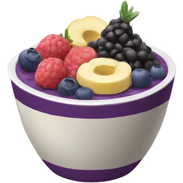 acai bowl cup filled with toppings  emoji